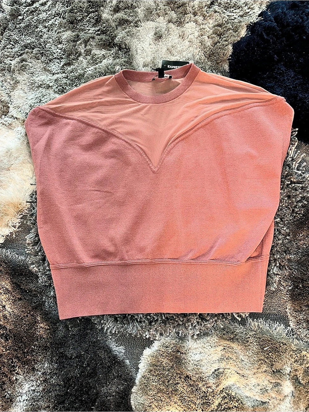 Express Women's Pink Sweatshirt Size XL NWT
